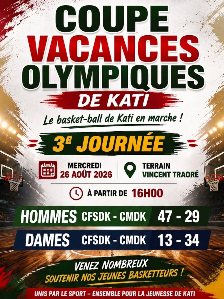 VACANCES OLYMPIQUES BASKETBALL J3 RÉSULTATS