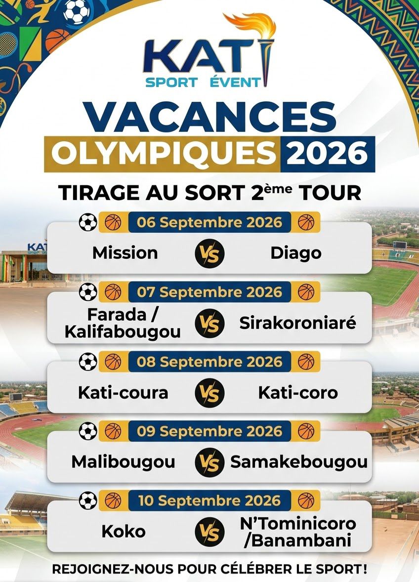 Vacances Olympiques football Calendrier du 2ème tour